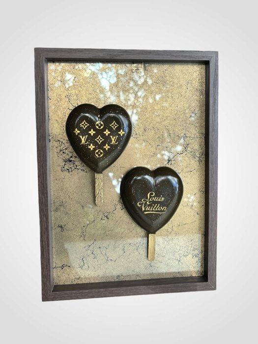 AmsterdamArts - Louis Vuitton lovely Heart popsicles , 3D wall Art