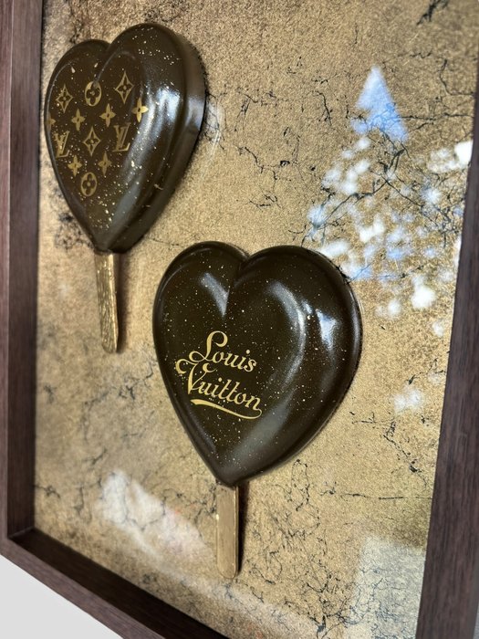 AmsterdamArts - Louis Vuitton lovely Heart popsicles , 3D wall Art