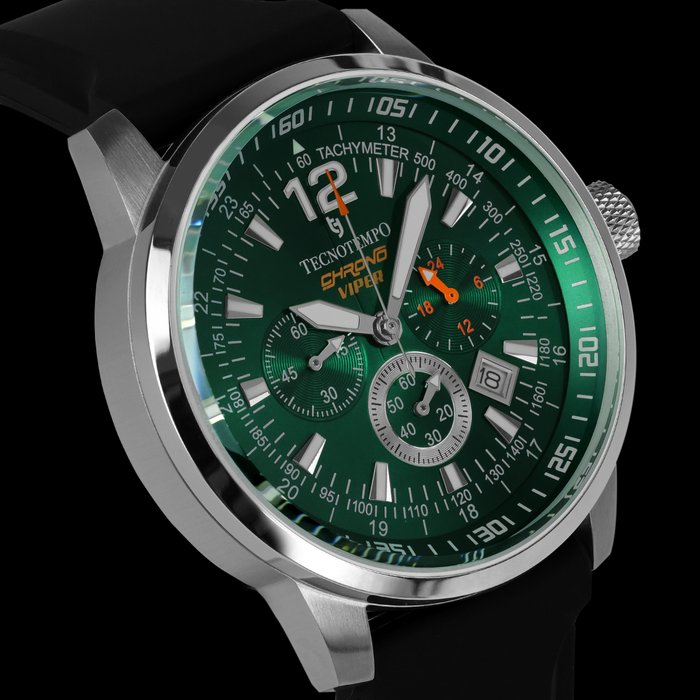 Tecnotempo - Chronograph 100M - "Chrono Viper" Limited Edition - - Ingen mindstepris - TT.100G.CVGR (Green) - Mænd - 2011-nu