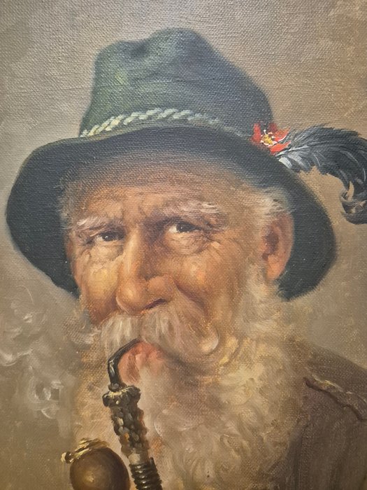 Rudolf Otto Franke (1926-1992) - Bärtiger Mann mit Pfeife