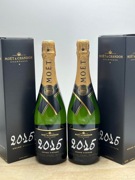 2015 Moët  Chandon Grand Vintage - Champagne Extra Brut - 2 Flasker (075 L)