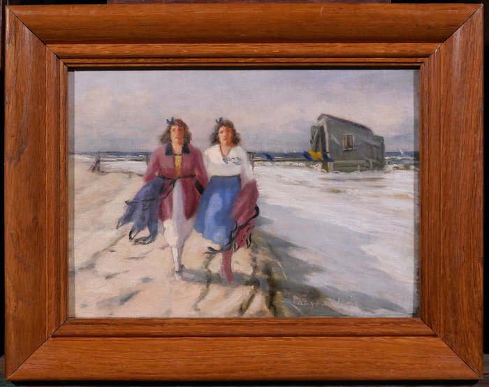 Aage Wang (1879-1959) - Women on the beach