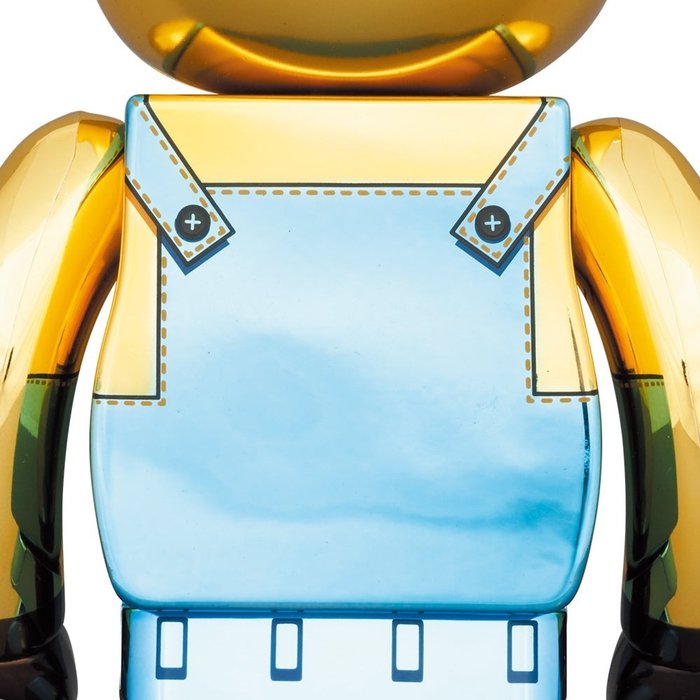 Medicom Toy Be@rbrick - 400%  100% Bearbrick set - Minion Kevin (Chrome ed)