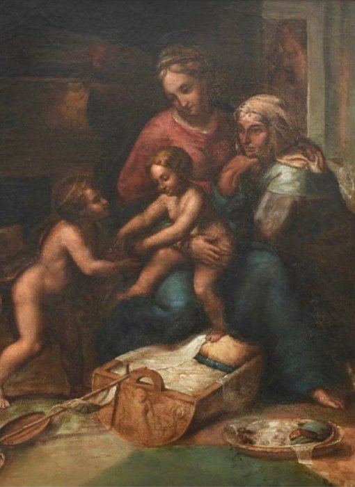 Italian school (XVIII) After Giulio Romano (1499-1546) After - Madonna del Gatto