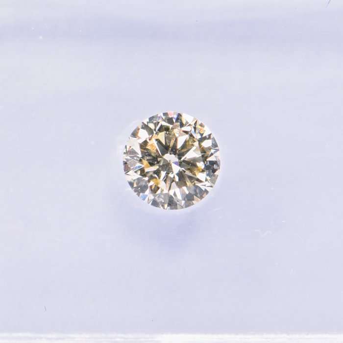 Ingen mindstepris - 1 pcs Diamant  (Naturfarvet)  - 0.30 ct - Rund - Fancy Brun, Grålig Gul - SI1 - International Gemological Institute (IGI)