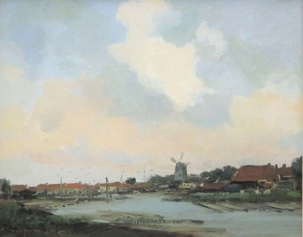 Willem George Frederik Jansen (1871-1949) - Molen aan brede vaart