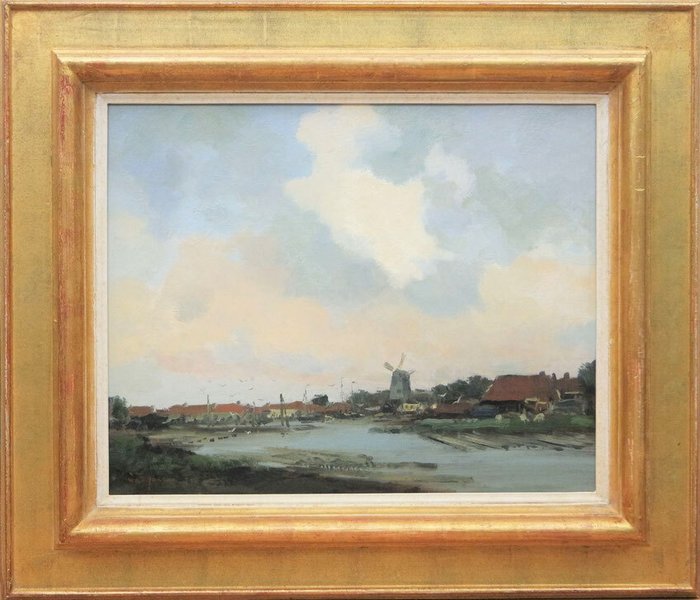 Willem George Frederik Jansen (1871-1949) - Molen aan brede vaart