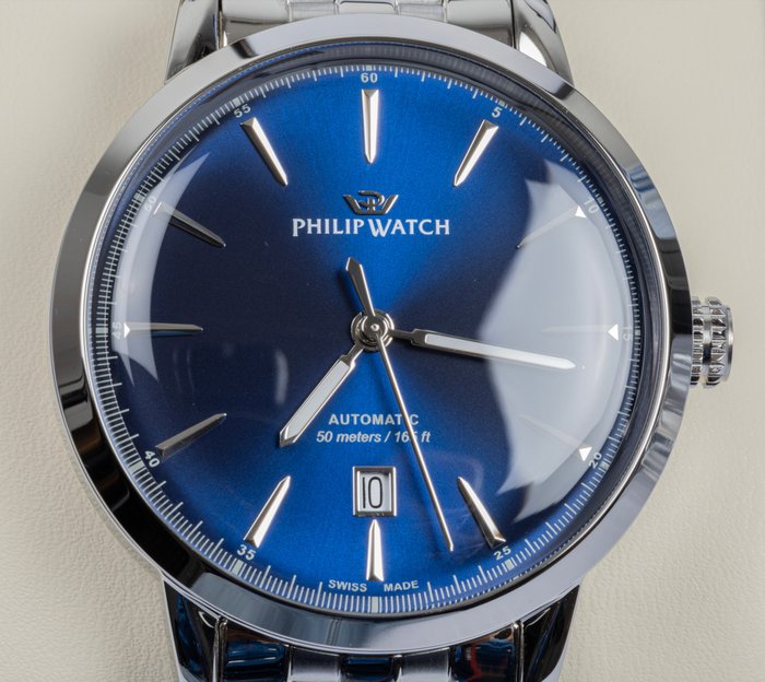 Philip Watch - Sunray - Automatic - Double Curved Crystal Glass - Swiss Made - 41 mm - R8223180005 - Mænd - 2020+