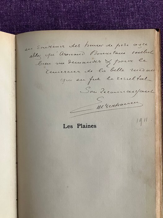 Signé; Emile Verhaeren / Théo Van Rysselberghe - Toute la Flandre Les tendresses premières / Les heros / Les plaines - 1904-1911