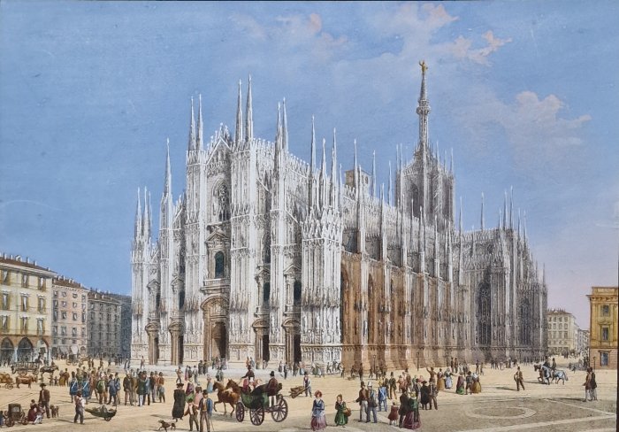 Italiensk skole (XIX) - Duomo di Milano - NO RESERVE