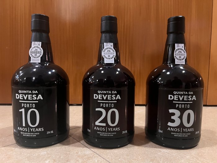 Port: Quinta da Devesa 10, 20 and 30 Years Tawny - DOC -  Porto  - 3 Flasker (0,75 L)