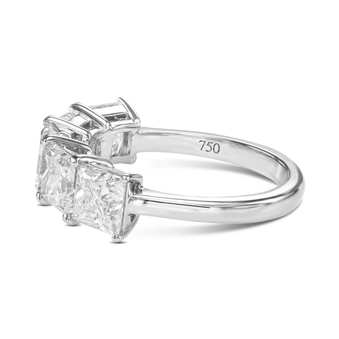 Alliancering - 18 kraat Hvidguld -  452ct tw Diamant  (Natur)