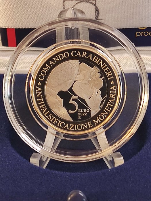 Italien. 5 Euro 2022 "Carabinieri Antifalsificazione Monetaria" Proof  (Ingen mindstepris)