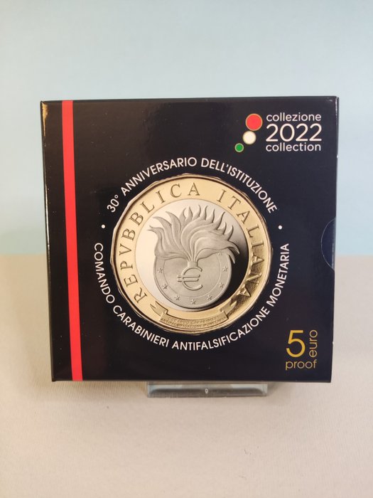 Italien. 5 Euro 2022 "Carabinieri Antifalsificazione Monetaria" Proof  (Ingen mindstepris)