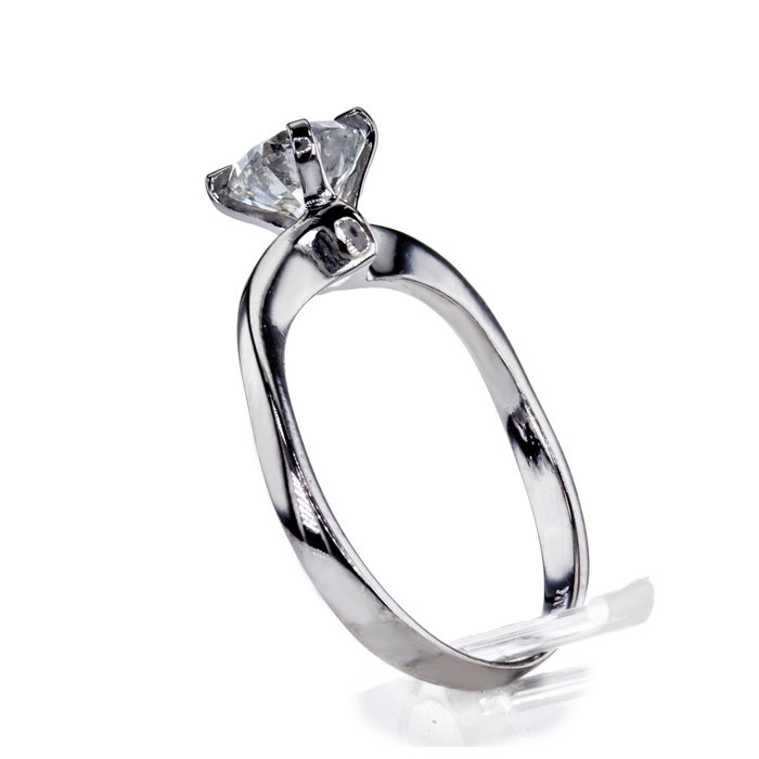 Ingen mindstepris - Forlovelsesring - 14 karat Hvidguld -  1.01ct. tw. Diamant (Natur)