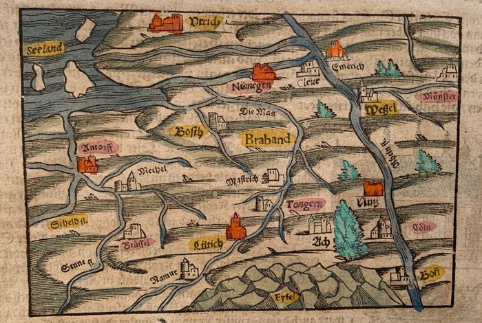 Tyskland - Aachen, Eifel; Sebastian Münster - Von Teutsch Landt / Aach; Von der Eyfel - 1561-1580