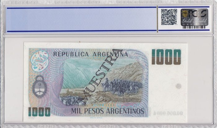 Argentina. - 1000 Pesos - ND (1984) - Specimen - Pick 317s2