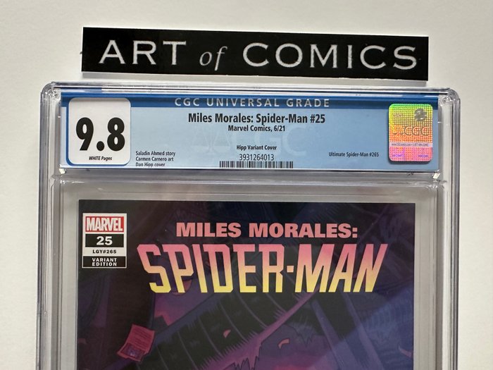 Miles Morales: Spider-Man #25 - (Ultimate Spider-Man #265) - Hipp Variant Cover - CGC Graded 9.8 - 1 Graded comic - Første udgave - 2021