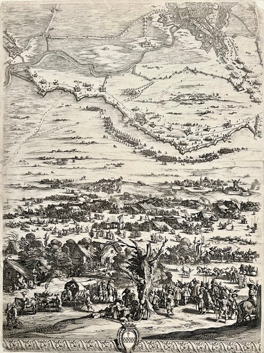 Holland - Brabant, Breda; Jacques Callot / Israël Henriet/Israël Silvestre - Siege de Breda - 1621-1650