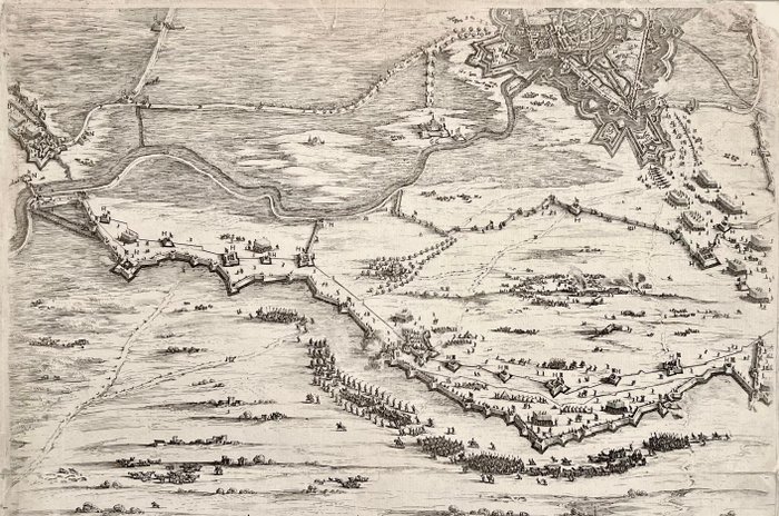 Holland - Brabant, Breda; Jacques Callot / Israël Henriet/Israël Silvestre - Siege de Breda - 1621-1650