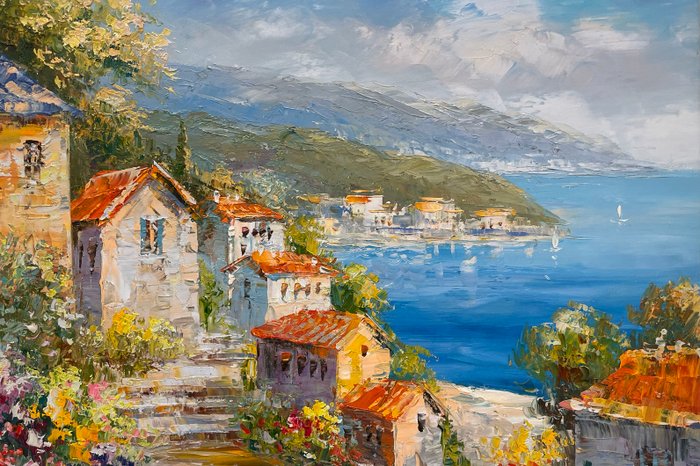 Christof Vevers (1962) - French Rivièra ~ Côte d'Azur ~ Cap d'Antibes ~ grand format 90x60cm.