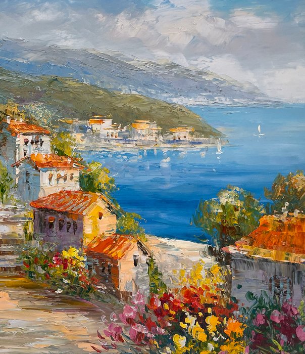 Christof Vevers (1962) - French Rivièra ~ Côte d'Azur ~ Cap d'Antibes ~ grand format 90x60cm.