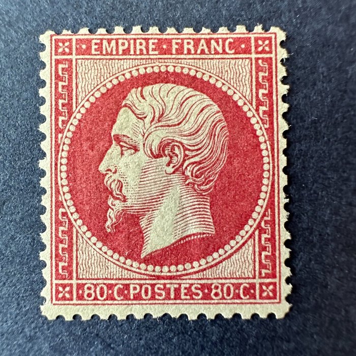 Frankrig  - YT 24, "Napoleon takket 80c pink" NYHED * VF rating 2400 - signeret Brun