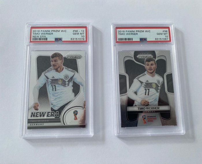 2018 Panini Prizm World Cup Timo Werner #NE-12, #98 PSA 10 - 2 Graded card