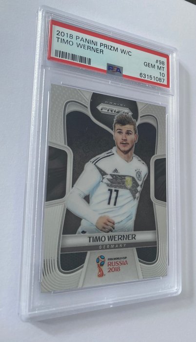 2018 Panini Prizm World Cup Timo Werner #NE-12, #98 PSA 10 - 2 Graded card