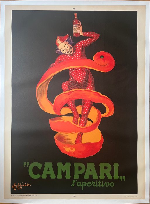 Leonetto Cappiello - Poster Pubblicitario- Campari Spiritello (CAPPIELLO)-TELATO - 1950‹erne