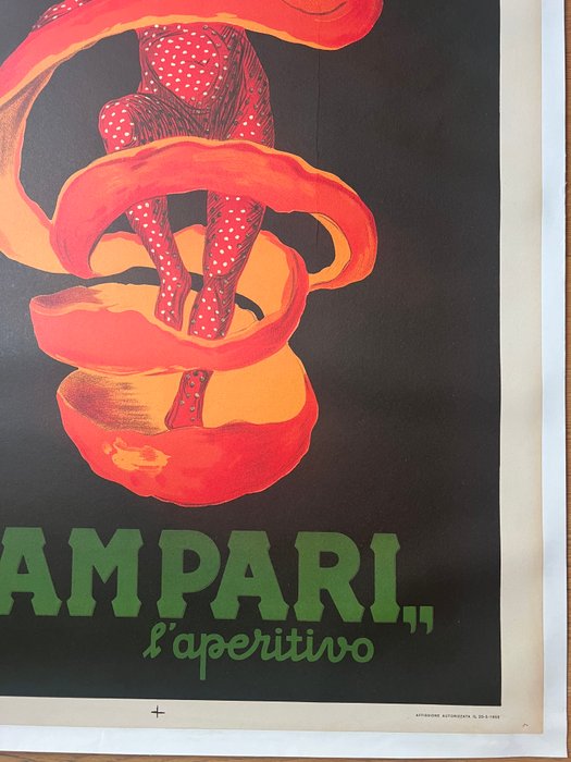 Leonetto Cappiello - Poster Pubblicitario- Campari Spiritello (CAPPIELLO)-TELATO - 1950‹erne