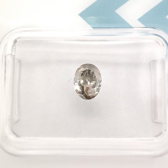 Ingen mindstepris - 1 pcs Diamant  (Natur)  - 0.50 ct - Oval - I2 - International Gemological Institute (IGI)