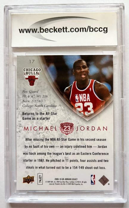 2009/10 Upper Deck MJ Legacy Collection Gold - Michael Jordan #17 - BCCG 10