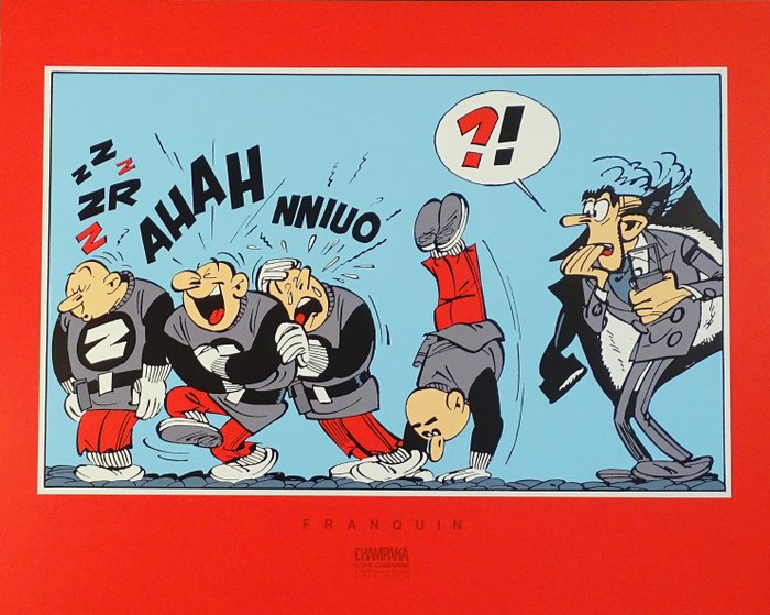 Franquin André - 1 Silkscreen - Spirou et Fantasio - Zorglub - 1990