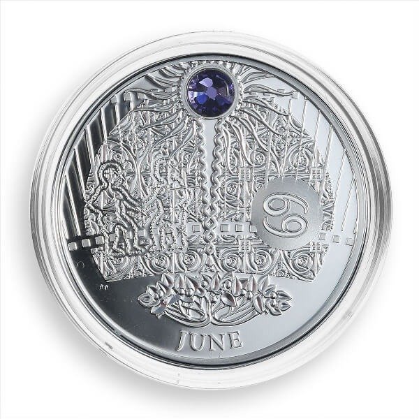 Niue. 1 Dollar 2013 Magic Stones of Happiness - June / July / August, Proof  (Ingen mindstepris)