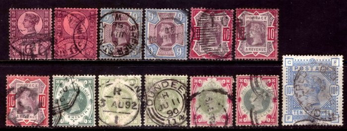 Storbritannien 1887/1913 - nuancer sæt - Stanley Gibbons