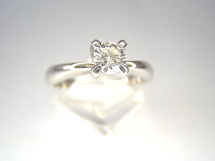 Forlovelsesring - 18 kraat Hvidguld -  0.36ct. tw. Diamant (Natur)  - Ensom