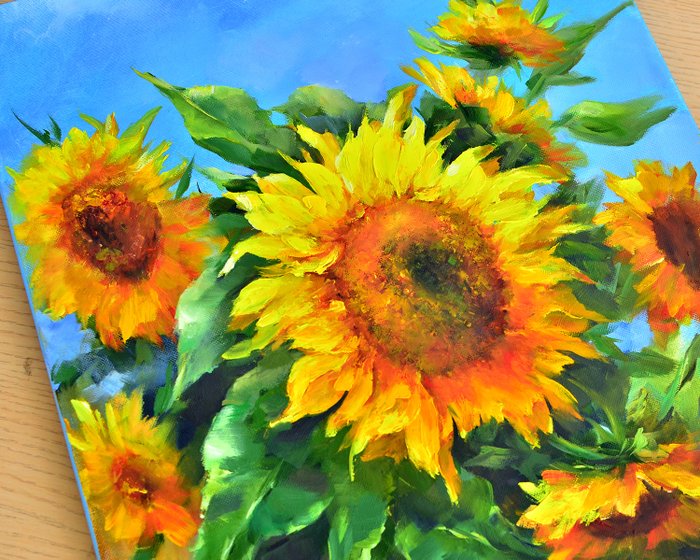 Natalia Yudina (1978) - Still life - Sunflowers