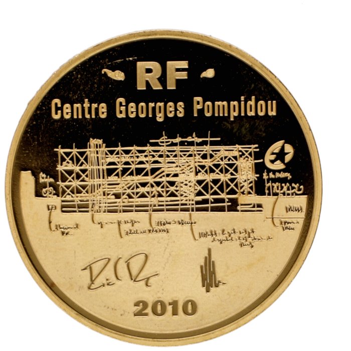 Frankrig. 50 Euro 2010 "Centre Georges Pompidou" Proof