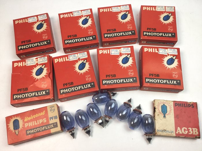 Philips Photoflux PF5B / PF1B / AG3B flitslamp voor Blitz