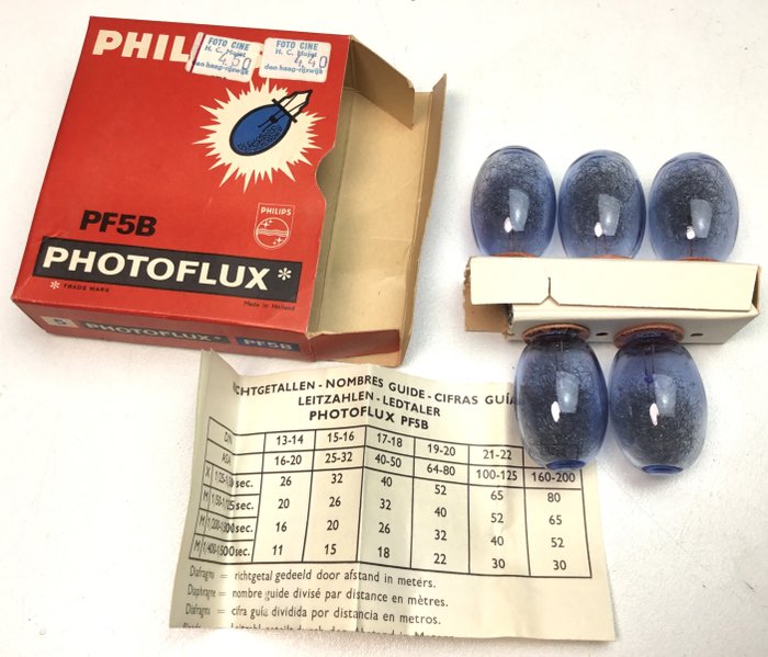 Philips Photoflux PF5B / PF1B / AG3B flitslamp voor Blitz