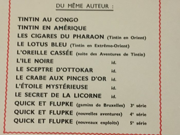 Tintin - 1 Sjælden boghandel pap POS - Faksimile 1943 TINTIN Den Sorte Ø - Casterman - 1996