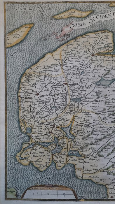 Holland - Friesland; Abraham Ortelius - Frisia Occidentalis - 1581-1600