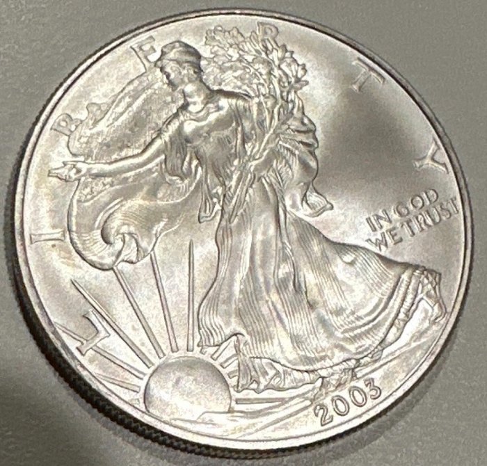 Förenta staterna. 1 Dollar 2003 Liberty, 1 Oz (.999)  (Ingen mindstepris)