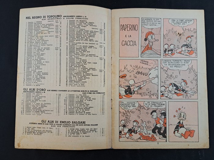 Albi nel Regno nn. 91 , 94 - Paperino e la Caccia, Paperinate - 2 Comic - Første udgave - 1939/1940