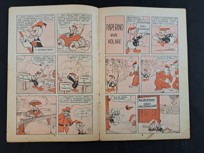 Albi nel Regno nn. 91 , 94 - Paperino e la Caccia, Paperinate - 2 Comic - Første udgave - 1939/1940