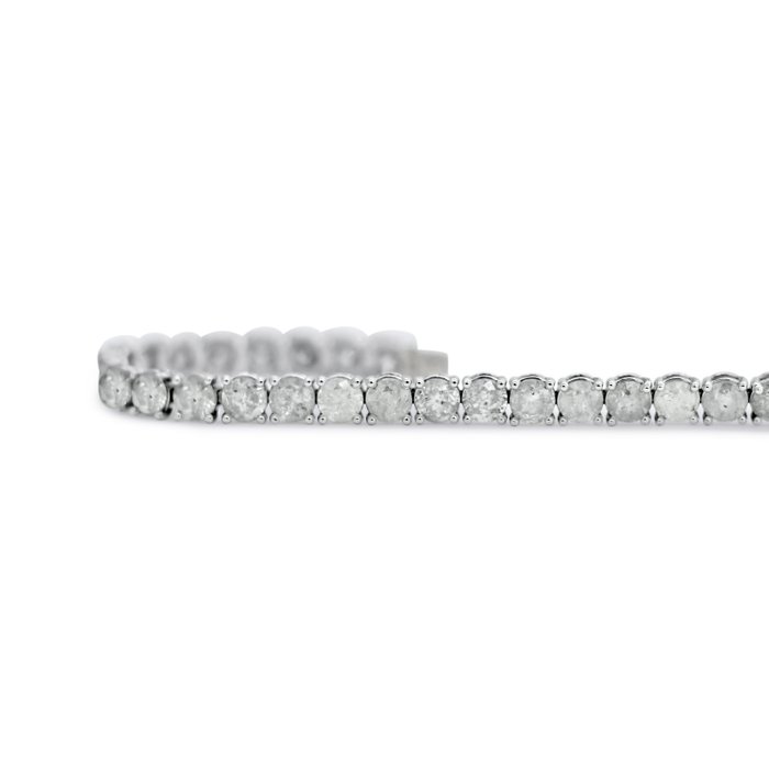 Ingen mindstepris - Tennisarmbånd - 14 karat Hvidguld -  17.24ct. tw. Diamant (Natur) - F-I FARVE