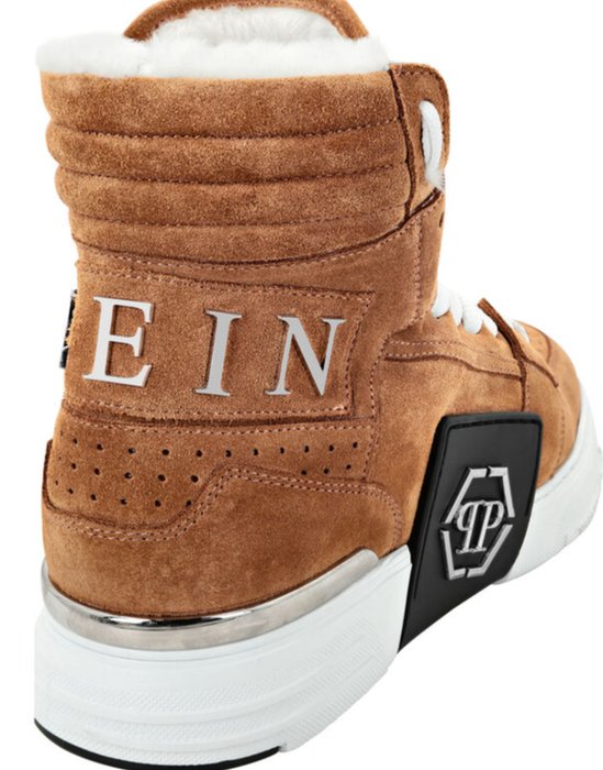 Philipp Plein - Hi-Top Hexagon Collection Suede Shoes Size 39 - Free Shipping - Træningssko med ankelstøtte - Størelse: EU 39 - Nyt med labels