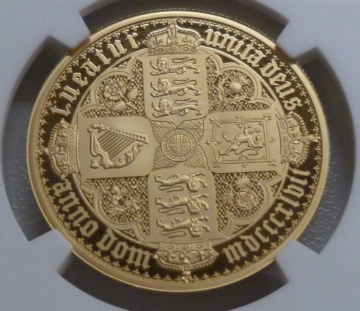 Guernsey, Alderney (Kronbesiddelse). 2 Sovereign 2021 Gothic Crown - PF70 Ultra Cameo