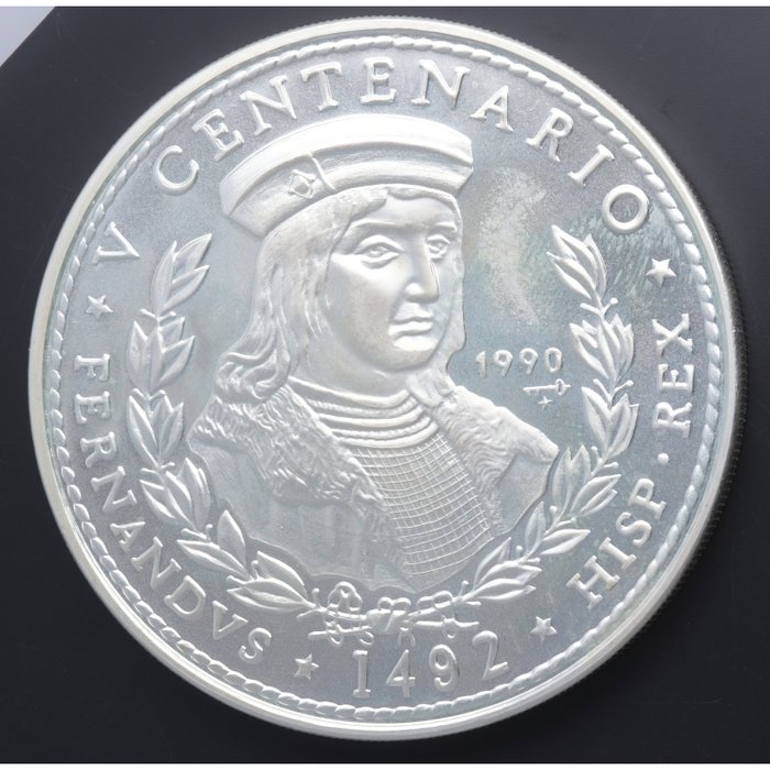 Spanien. 50 Pesos 1992 Plata. 155,51 g. SC / UNC